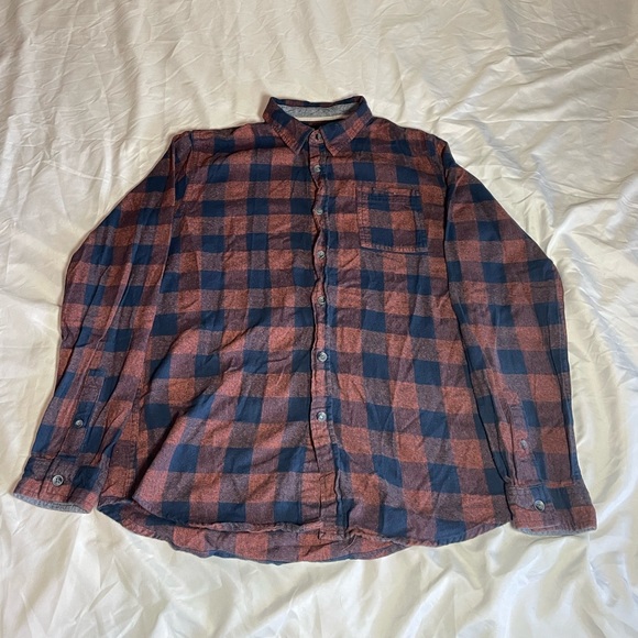 Teen Boys size” XL 18 “ Capslue button down plaid flannel shirt - Picture 1 of 6